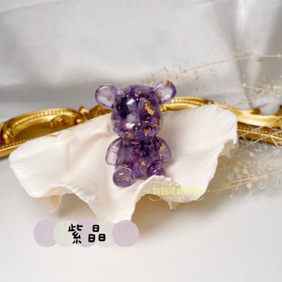 水晶能量/ 開運擺飾-《手工金箔水晶小熊》7