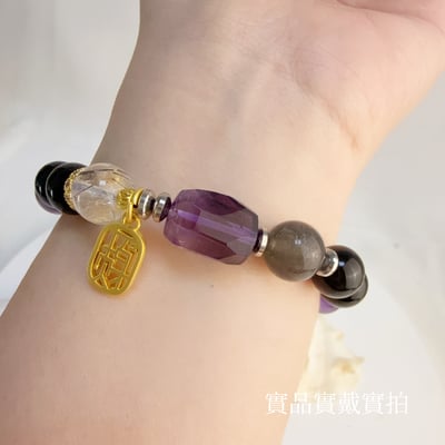 貴人/財富/心靈-《紫黃晶招財多寶水晶手鍊》6