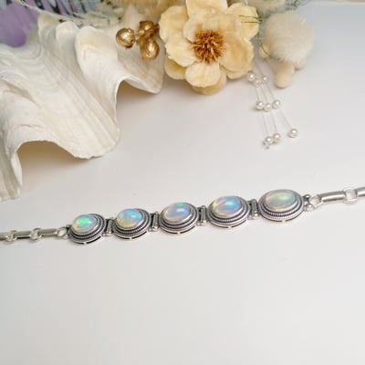 藍韻光遊彩/透體料-《藍韻蛋白石珠寶手鍊》6