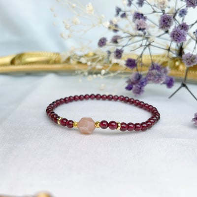 設計款-橙月光紫牙烏手鍊2