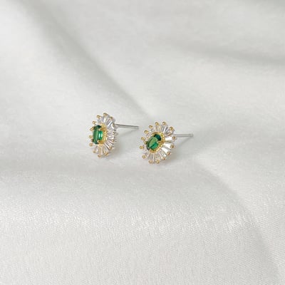 水鑽花沙佛萊耳環4