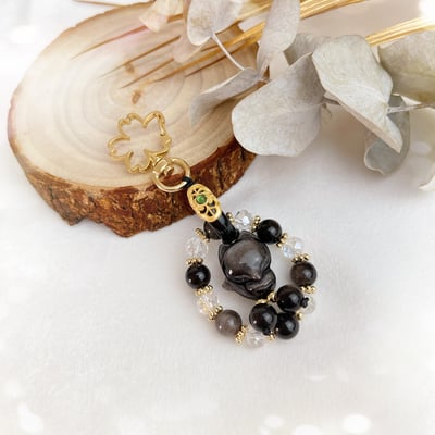 鎮煞/避邪/防小人-《瑪瑙圈銀曜狐貍吊飾》4