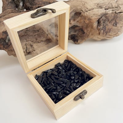《水晶消磁淨化盒》-小原木方形8