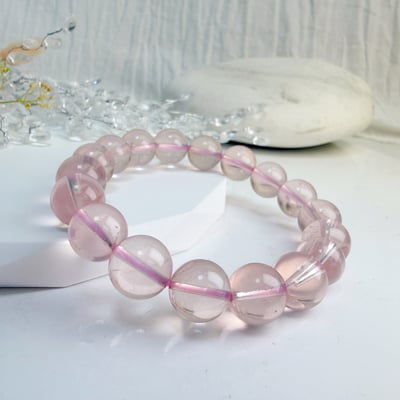 好人緣/正能量-《頂級六芒星效應粉晶手鍊》3