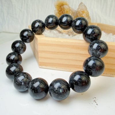 擋煞避邪/防小人-《14mm老礦黑髮晶手鍊》4