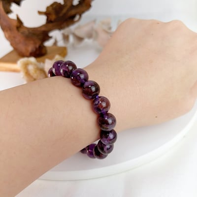 貴人/事業/好運-《11.5mm紫幽靈滿圈手鍊》5