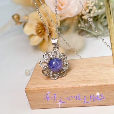 運氣爆棚/和諧能量-《圓形蛋面丹泉石項鍊》3