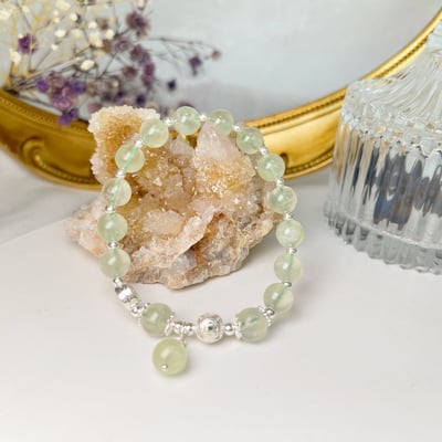 事業/願望達標-《純銀兩儀葡萄石水晶手鍊》2