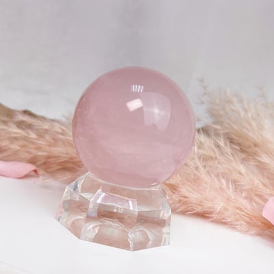心輪/療癒/人緣-《芙蓉粉晶球擺件》24