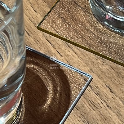 波紋杯墊 毛玻璃 壓克力 拍照道具 水波紋 透明 居家 家具 擺飾 擺件 攝影 金銀邊 造型杯墊 文創商品7