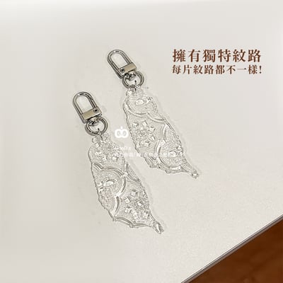 台灣吊飾 海棠花 窗花 復古 仿玻璃 鑰匙圈 紀念品 送禮 掛飾 裝飾 Taiwan 可愛小物 文具 文創2