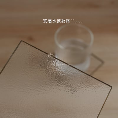 波紋杯墊 毛玻璃 壓克力 拍照道具 水波紋 透明 居家 家具 擺飾 擺件 攝影 金銀邊 造型杯墊 文創商品3