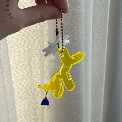 氣球狗吊飾 鑰匙扣 鑰匙圈 壓克力 小狗 包包掛飾 裝飾 創意 掛件 透明 童趣 文創 手作DIY 客製化6