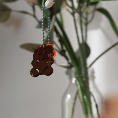 小熊軟糖吊飾 花朵 壓克力吊飾 鑰匙圈 文具 掛飾 配件 擺設 可愛小物 居家生活 裝飾 手作DIY 繽紛4