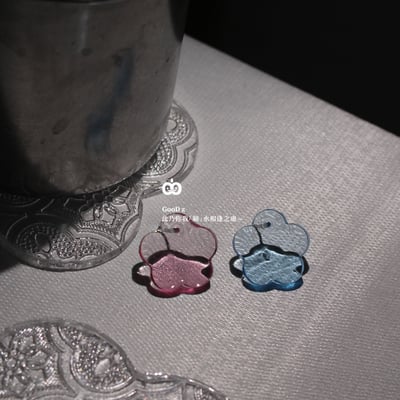 梅花耳環 S925純銀 銀針 花朵系列 壓克力 耳針 耳釘 耳環 裝飾 精緻 創意 簡約 少女心 改耳夾3