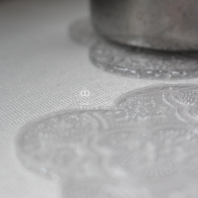 海棠花壓克力杯墊 窗花 梅花造型 復古 懷舊風 立體紋路 拍照道具 擺飾 擺件 造型杯墊 文創商品 DIY5