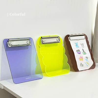 壓克力小板夾 文具 辦公用品 繽紛多色 拍照道具 裝飾 擺飾 擺件 造型 文創商品 手做 DIY欸8