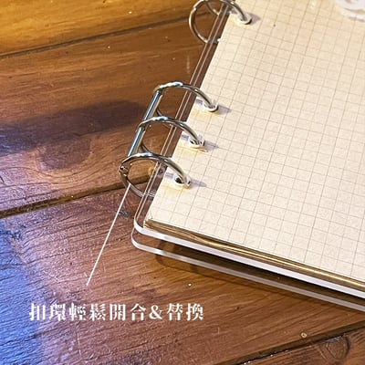 壓克力封面 LOGO款 六孔冊 透明壓克力 活頁本 存錢本 手帳 筆記本 書封 文具 內頁紙 日記本3