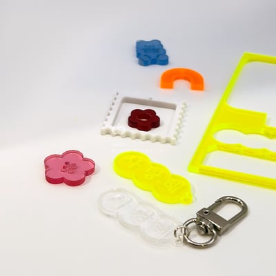 拼板雷雕 | 一片切割 彩色壓克力 雷切 雷射切割3