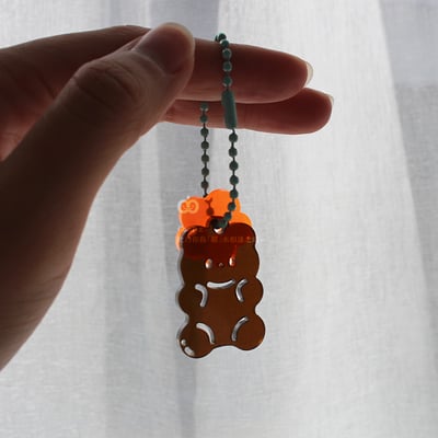 小熊軟糖吊飾 花朵 壓克力吊飾 鑰匙圈 文具 掛飾 配件 擺設 可愛小物 居家生活 裝飾 手作DIY 繽紛8