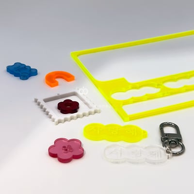 拼板雷雕 | 一片切割 彩色壓克力 雷切 雷射切割4