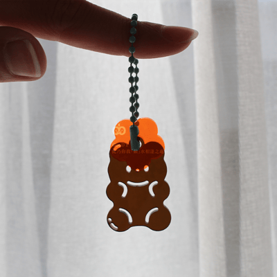 小熊軟糖吊飾 花朵 壓克力吊飾 鑰匙圈 文具 掛飾 配件 擺設 可愛小物 居家生活 裝飾 手作DIY 繽紛10