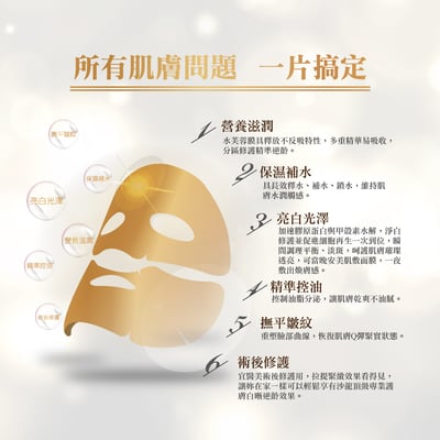 鎂莎蒙 Melsamon 絕世成雙出水芙蓉黃金(雙)面膜3
