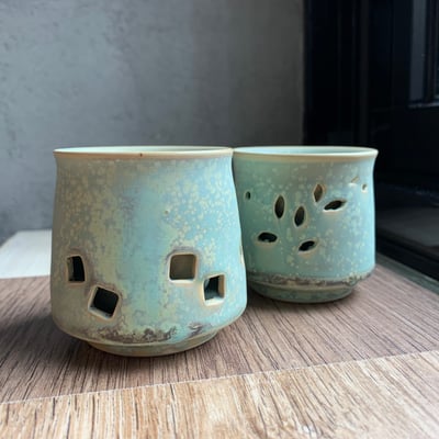 大堀相馬燒 京月窯 藍洞茶杯 (單個)2