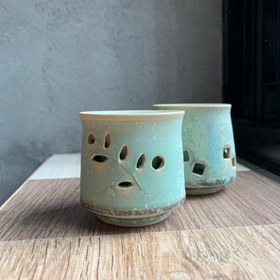大堀相馬燒 京月窯 藍洞茶杯 (單個)1