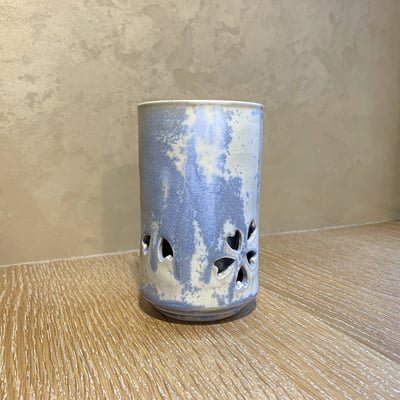 大堀相馬燒 京月窯 天藍色二重果汁杯1