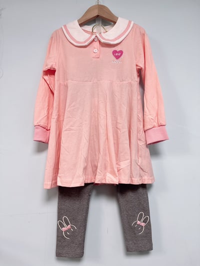 【Mini Heart Collar Dress ◆韓系◆粉色◆愛心領洋裝】4