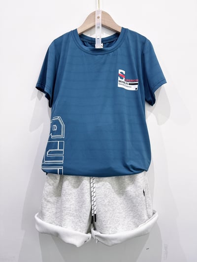 【RUN Letter/冰絲涼感/側印字｜短T】4