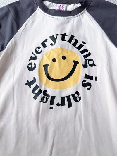 【Smile energy微笑正能量拼接袖｜短T】5