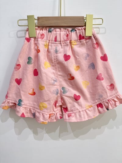 【SWEET HEART彩色愛心荷葉邊｜短褲】2