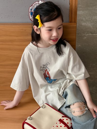 【復古卡通雙面印花Tee】6