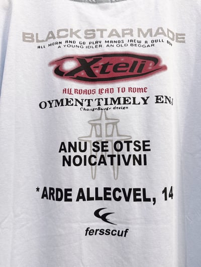 【BLACK STAR 極簡雙面印花Tee】5