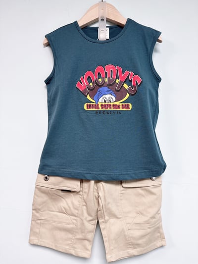 【Beige work clothes米色工裝口袋｜短褲】5