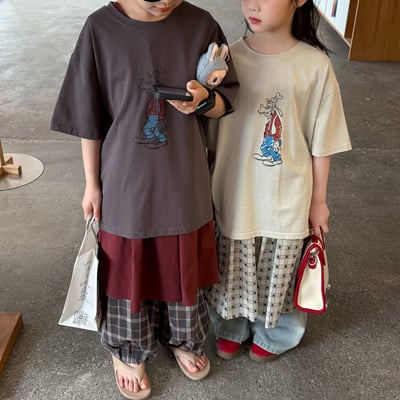 【復古卡通雙面印花Tee】2