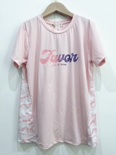 【Favor/冰感科技/漸層字母雲彩拼接｜短T】1