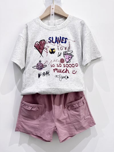 【Childlike Slaves童趣塗鴉可愛小圖案｜短T】3