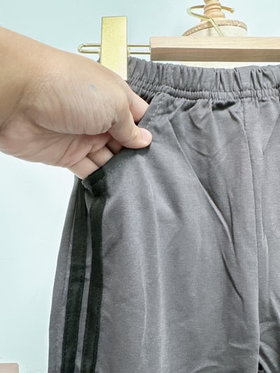 【Mini Line Stripe Pants◆ 韓系◆側邊寬褲】3