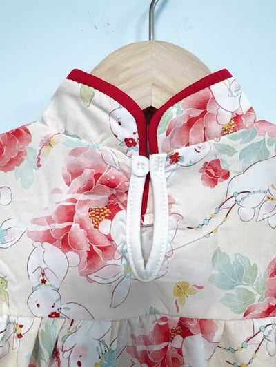 【Chinese rabbit花舞迎春中式兔兔｜連身裙】4