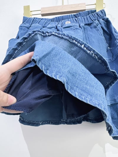 【Cake Tiers蛋糕層次牛仔(有底褲)｜短裙】4