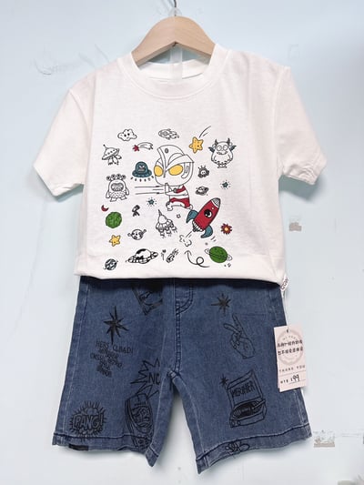 【Street Pattern塗鴉感潮流牛仔｜短褲】3