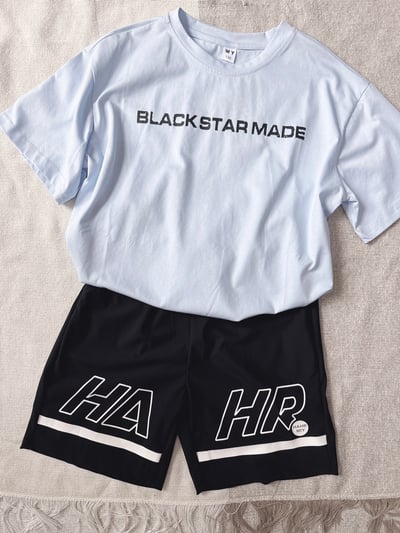 【BLACK STAR 極簡雙面印花Tee】6