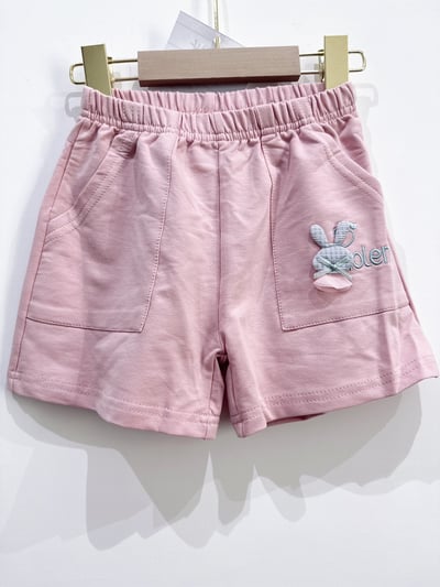 【Woven Rabbit蝴蝶結兔棉質口袋｜短褲】2