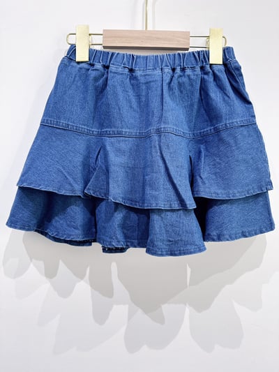 【Cake Tiers蛋糕層次牛仔(有底褲)｜短裙】2