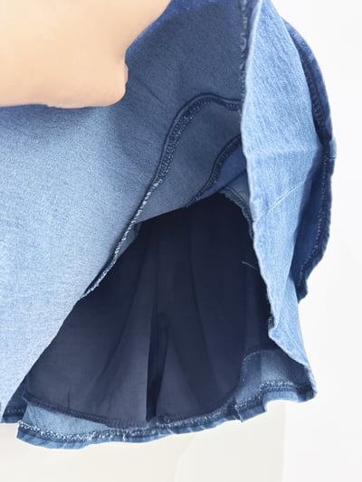 【Cake Tiers蛋糕層次牛仔(有底褲)｜短裙】3