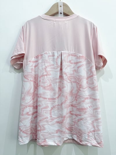 【Favor/冰感科技/漸層字母雲彩拼接｜短T】2