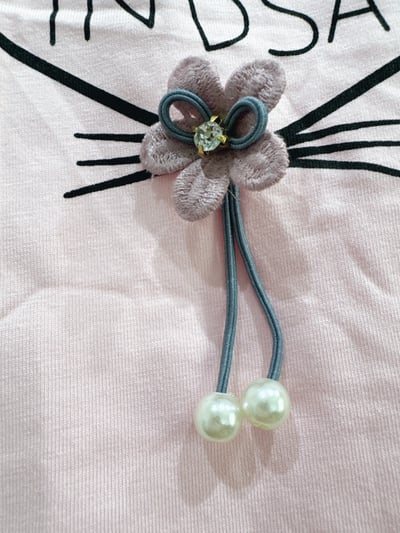 【Heart Pearl Bow愛心珍珠荷葉袖｜短T】5